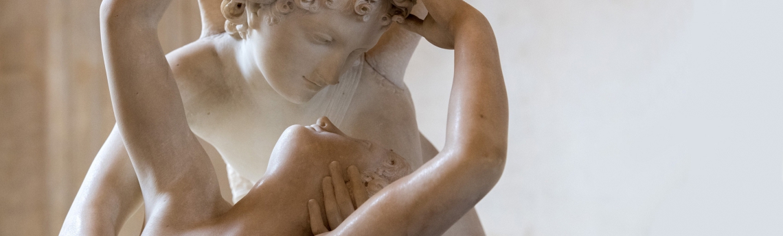Love and Psyche marble statue